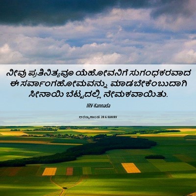 Picture 06 - ಅರಣ್ಯಕಾಂಡ 28:6 KANIRV - ನೀವು ಪ್ರತಿನಿತ್ಯವೂ - Bible Verse Picture