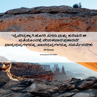Picture 06 - ಅರಣ್ಯಕಾಂಡ 29:37 KANIRV - “‘ನೈವೇದ್ಯಕ್ಕಾಗಿ - Bible Verse Picture