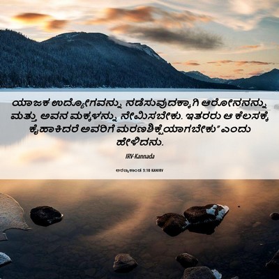 Picture 06 - ಅರಣ್ಯಕಾಂಡ 3:10 KANIRV - ಯಾಜಕ ಉದ್ಯೋಗವನ್ನು - Bible Verse Picture