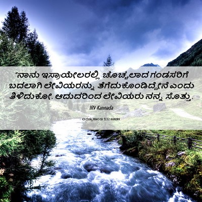 Picture 06 - ಅರಣ್ಯಕಾಂಡ 3:12 KANIRV - “ನಾನು - Bible Verse Picture