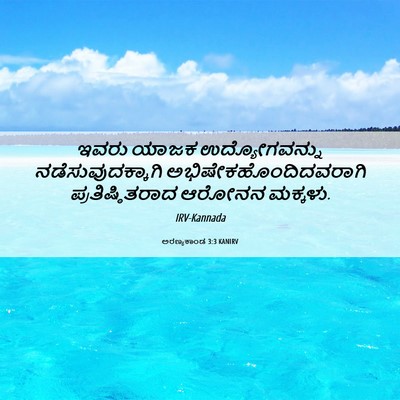 Picture 06 - ಅರಣ್ಯಕಾಂಡ 3:3 KANIRV - ಇವರು ಯಾಜಕ - Bible Verse Picture