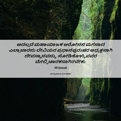 Picture 06 - ಅರಣ್ಯಕಾಂಡ 3:32 KANIRV - ಅದಲ್ಲದೆ ಮಹಾಯಾಜಕ - Bible Verse Picture