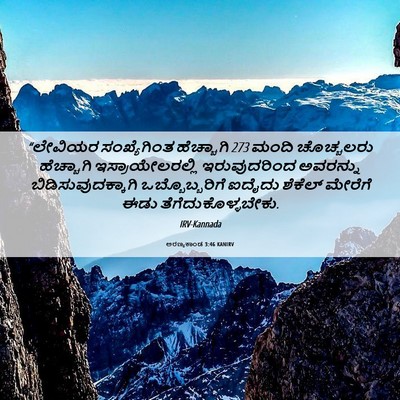 Picture 06 - ಅರಣ್ಯಕಾಂಡ 3:46 KANIRV - “ಲೇವಿಯರ - Bible Verse Picture