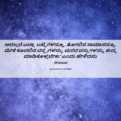 Picture 06 - ಅರಣ್ಯಕಾಂಡ 31:20 KANIRV - ಅದಲ್ಲದೆ ಎಲ್ಲಾ - Bible Verse Picture