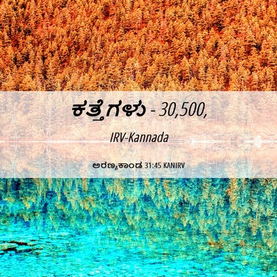 Picture 06 - ಅರಣ್ಯಕಾಂಡ 31:45 KANIRV - ಕತ್ತೆಗಳು - - Bible Verse Picture