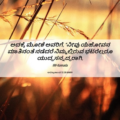 Picture 06 - ಅರಣ್ಯಕಾಂಡ 32:20 KANIRV - ಅದಕ್ಕೆ ಮೋಶೆ - Bible Verse Picture