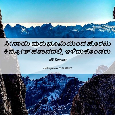 Picture 06 - ಅರಣ್ಯಕಾಂಡ 33:16 KANIRV - ಸೀನಾಯಿ - Bible Verse Picture
