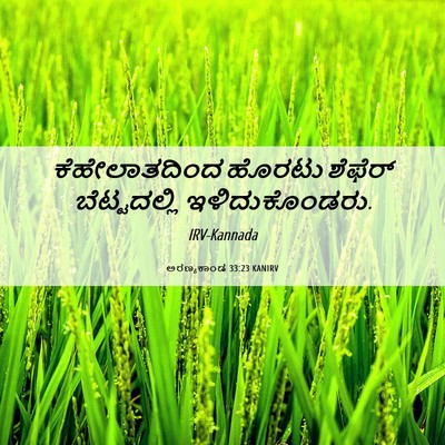 Picture 06 - ಅರಣ್ಯಕಾಂಡ 33:23 KANIRV - ಕೆಹೇಲಾತದಿಂದ ಹೊರಟು - Bible Verse Picture