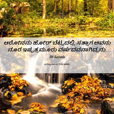 Picture 06 - ಅರಣ್ಯಕಾಂಡ 33:39 KANIRV - ಆರೋನನು ಹೋರ್ - Bible Verse Picture
