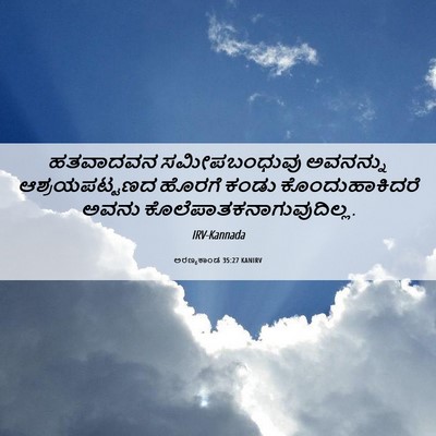 Picture 06 - ಅರಣ್ಯಕಾಂಡ 35:27 KANIRV - ಹತವಾದವನ - Bible Verse Picture
