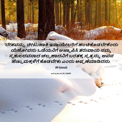 Picture 06 - ಅರಣ್ಯಕಾಂಡ 36:2 KANIRV - “ದೇಶವನ್ನು - Bible Verse Picture
