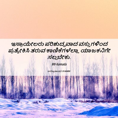 Picture 06 - ಅರಣ್ಯಕಾಂಡ 5:9 KANIRV - ಇಸ್ರಾಯೇಲರು - Bible Verse Picture