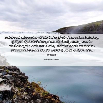 Picture 06 - ಅರಣ್ಯಕಾಂಡ 6:19 KANIRV - ತರುವಾಯ ಯಾಜಕನು - Bible Verse Picture