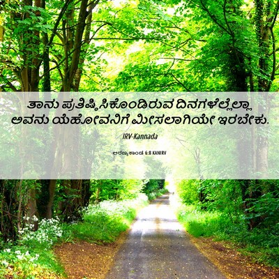 Picture 06 - ಅರಣ್ಯಕಾಂಡ 6:8 KANIRV - ತಾನು - Bible Verse Picture