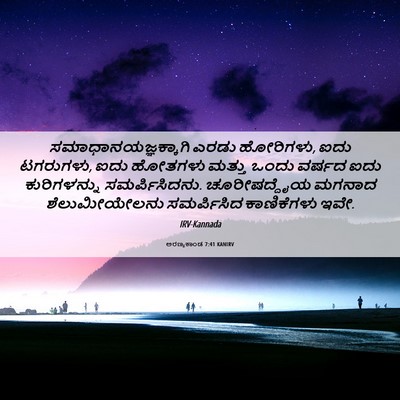 Picture 06 - ಅರಣ್ಯಕಾಂಡ 7:41 KANIRV - ಸಮಾಧಾನಯಜ್ಞಕ್ಕಾಗಿ - Bible Verse Picture