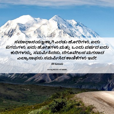 Picture 06 - ಅರಣ್ಯಕಾಂಡ 7:47 KANIRV - ಸಮಾಧಾನಯಜ್ಞಕ್ಕಾಗಿ - Bible Verse Picture