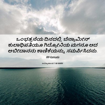 Picture 06 - ಅರಣ್ಯಕಾಂಡ 7:60 KANIRV - ಒಂಭತ್ತನೆಯ - Bible Verse Picture