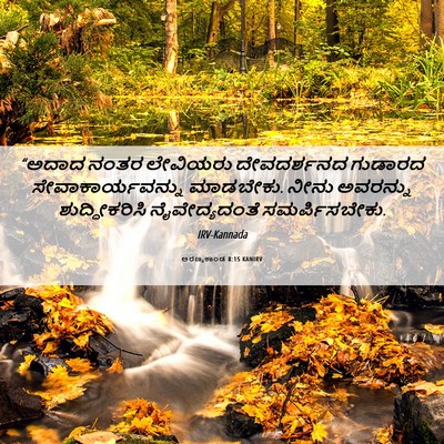 Picture 06 - ಅರಣ್ಯಕಾಂಡ 8:15 KANIRV - “ಅದಾದ ನಂತರ - Bible Verse Picture