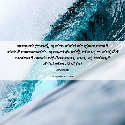 Picture 06 - ಅರಣ್ಯಕಾಂಡ 8:16 KANIRV - ಇಸ್ರಾಯೇಲರಲ್ಲಿ - Bible Verse Picture