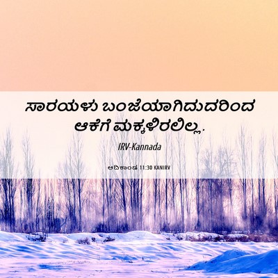 Picture 06 - ಆದಿಕಾಂಡ 11:30 KANIRV - ಸಾರಯಳು - Bible Verse Picture