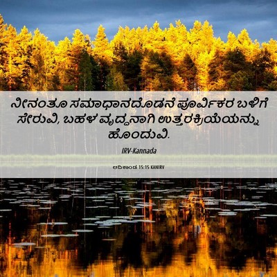 Picture 06 - ಆದಿಕಾಂಡ 15:15 KANIRV - ನೀನಂತೂ - Bible Verse Picture