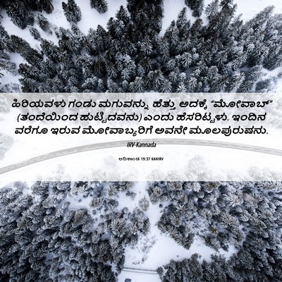 Picture 06 - ಆದಿಕಾಂಡ 19:37 KANIRV - ಹಿರಿಯವಳು ಗಂಡು - Bible Verse Picture