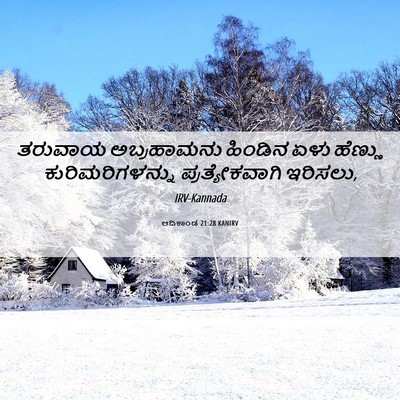 Picture 06 - ಆದಿಕಾಂಡ 21:28 KANIRV - ತರುವಾಯ ಅಬ್ರಹಾಮನು - Bible Verse Picture