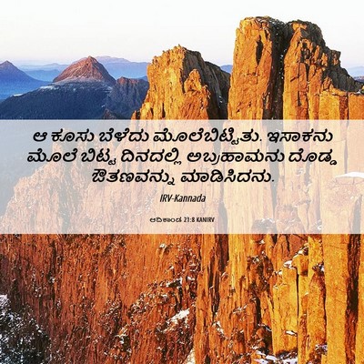 Picture 06 - ಆದಿಕಾಂಡ 21:8 KANIRV - ಆ ಕೂಸು ಬೆಳೆದು - Bible Verse Picture