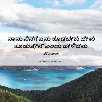 Picture 06 - ಆದಿಕಾಂಡ 30:28 KANIRV - ನಾನು ನಿನಗೆ ಏನು - Bible Verse Picture