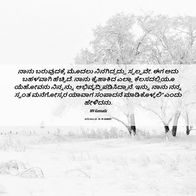 Picture 06 - ಆದಿಕಾಂಡ 30:30 KANIRV - ನಾನು ಬರುವುದಕ್ಕೆ - Bible Verse Picture