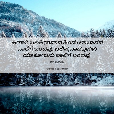 Picture 06 - ಆದಿಕಾಂಡ 30:42 KANIRV - ಹೀಗಾಗಿ ಬಲಹೀನವಾದ - Bible Verse Picture