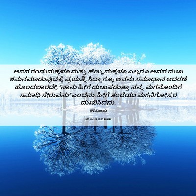 Picture 06 - ಆದಿಕಾಂಡ 37:35 KANIRV - ಅವನ ಗಂಡುಮಕ್ಕಳೂ - Bible Verse Picture