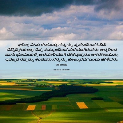 Picture 06 - ಆದಿಕಾಂಡ 4:14 KANIRV - ಇಗೋ, ನೀನು ಈ ಹೊತ್ತು - Bible Verse Picture