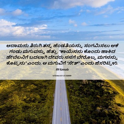 Picture 06 - ಆದಿಕಾಂಡ 4:25 KANIRV - ಆದಾಮನು ತಿರುಗಿ - Bible Verse Picture