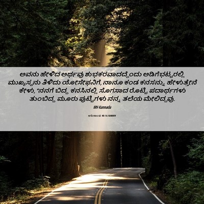 Picture 06 - ಆದಿಕಾಂಡ 40:16 KANIRV - ಅವನು ಹೇಳಿದ ಅರ್ಥವು - Bible Verse Picture