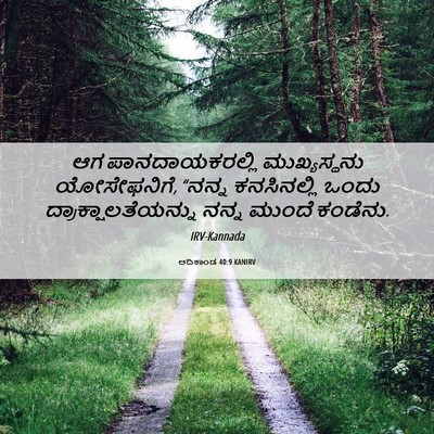 Picture 06 - ಆದಿಕಾಂಡ 40:9 KANIRV - ಆಗ ಪಾನದಾಯಕರಲ್ಲಿ - Bible Verse Picture