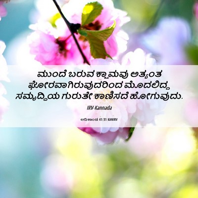 Picture 06 - ಆದಿಕಾಂಡ 41:31 KANIRV - ಮುಂದೆ ಬರುವ - Bible Verse Picture