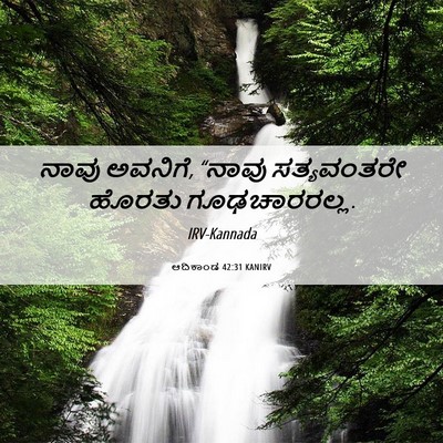Picture 06 - ಆದಿಕಾಂಡ 42:31 KANIRV - ನಾವು ಅವನಿಗೆ, “ನಾವು - Bible Verse Picture