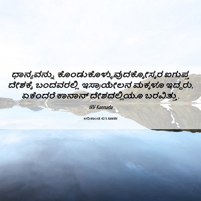 Picture 06 - ಆದಿಕಾಂಡ 42:5 KANIRV - ಧಾನ್ಯವನ್ನು - Bible Verse Picture