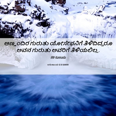 Picture 06 - ಆದಿಕಾಂಡ 42:8 KANIRV - ಅಣ್ಣಂದಿರ ಗುರುತು - Bible Verse Picture