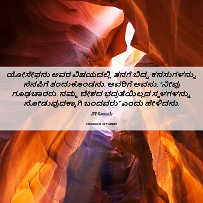 Picture 06 - ಆದಿಕಾಂಡ 42:9 KANIRV - ಯೋಸೇಫನು ಅವರ - Bible Verse Picture