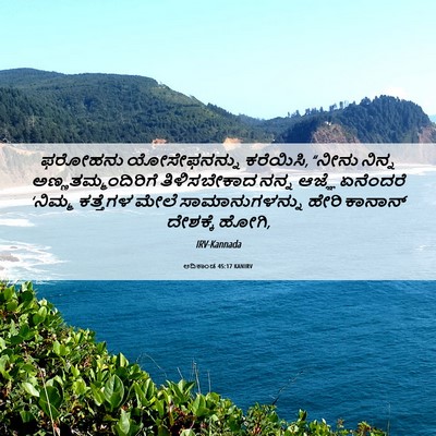 Picture 06 - ಆದಿಕಾಂಡ 45:17 KANIRV - ಫರೋಹನು ಯೋಸೇಫನನ್ನು - Bible Verse Picture