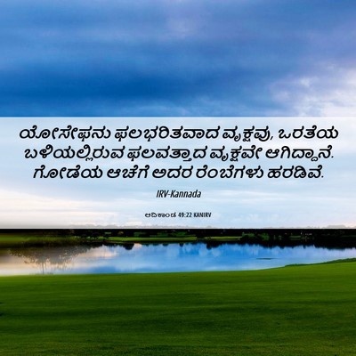 Picture 06 - ಆದಿಕಾಂಡ 49:22 KANIRV - ಯೋಸೇಫನು ಫಲಭರಿತವಾದ - Bible Verse Picture