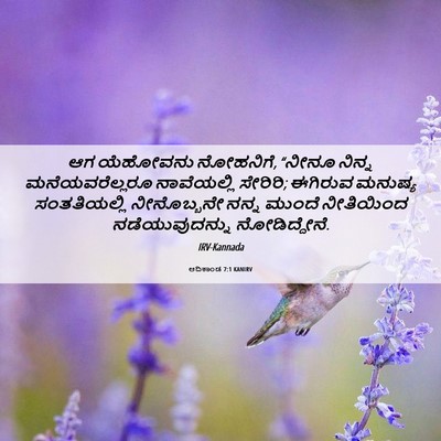 Picture 06 - ಆದಿಕಾಂಡ 7:1 KANIRV - ಆಗ ಯೆಹೋವನು - Bible Verse Picture