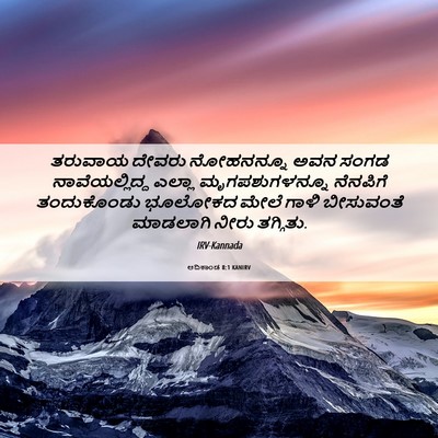 Picture 06 - ಆದಿಕಾಂಡ 8:1 KANIRV - ತರುವಾಯ ದೇವರು - Bible Verse Picture