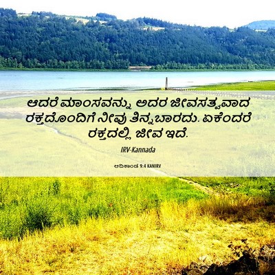 Picture 06 - ಆದಿಕಾಂಡ 9:4 KANIRV - ಆದರೆ ಮಾಂಸವನ್ನು - Bible Verse Picture
