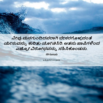 Picture 06 - ಇಬ್ರಿಯರಿಗೆ 12:3 KANIRV - ನೀವು - Bible Verse Picture