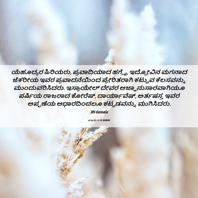 Picture 06 - ಎಜ್ರನು 6:14 KANIRV - ಯೆಹೂದ್ಯರ ಹಿರಿಯರು, - Bible Verse Picture
