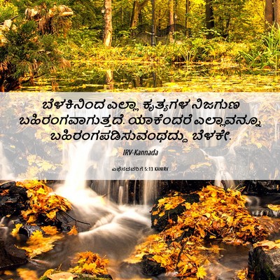 Picture 06 - ಎಫೆಸದವರಿಗೆ 5:13 KANIRV - ಬೆಳಕಿನಿಂದ ಎಲ್ಲಾ - Bible Verse Picture