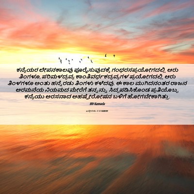 Picture 06 - ಎಸ್ತೇರಳು 2:12 KANIRV - ಕನ್ಯೆಯರ ಲೇಪನಕಾಲವು - Bible Verse Picture